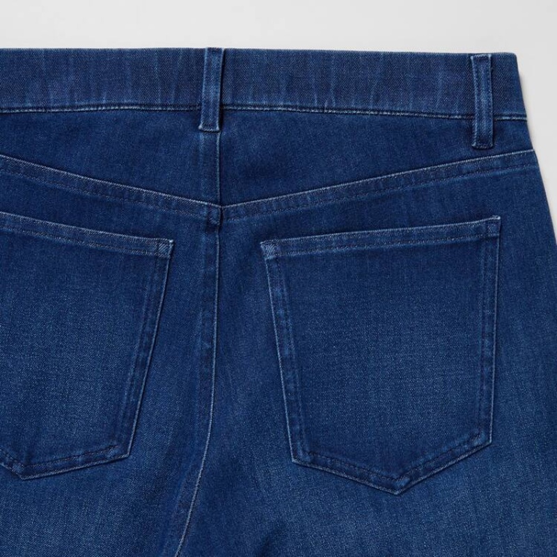 Pantalones Uniqlo Ultra Stretch Denim (Long) Mujer Azules | 9872NXSVK