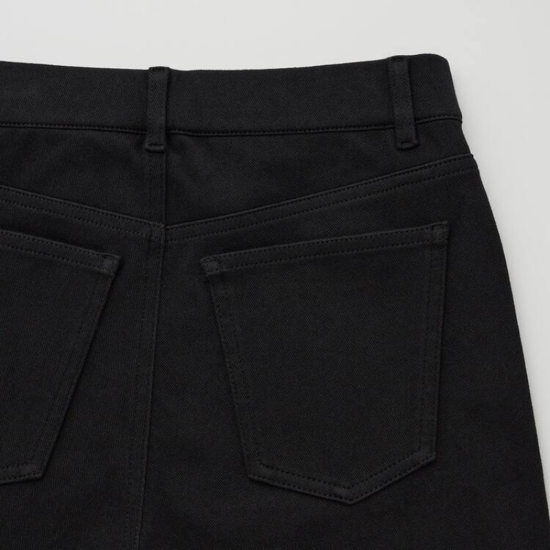 Pantalones Uniqlo Ultra Stretch High Rise Cropped Fit Mujer Negras | 1975RXCIU