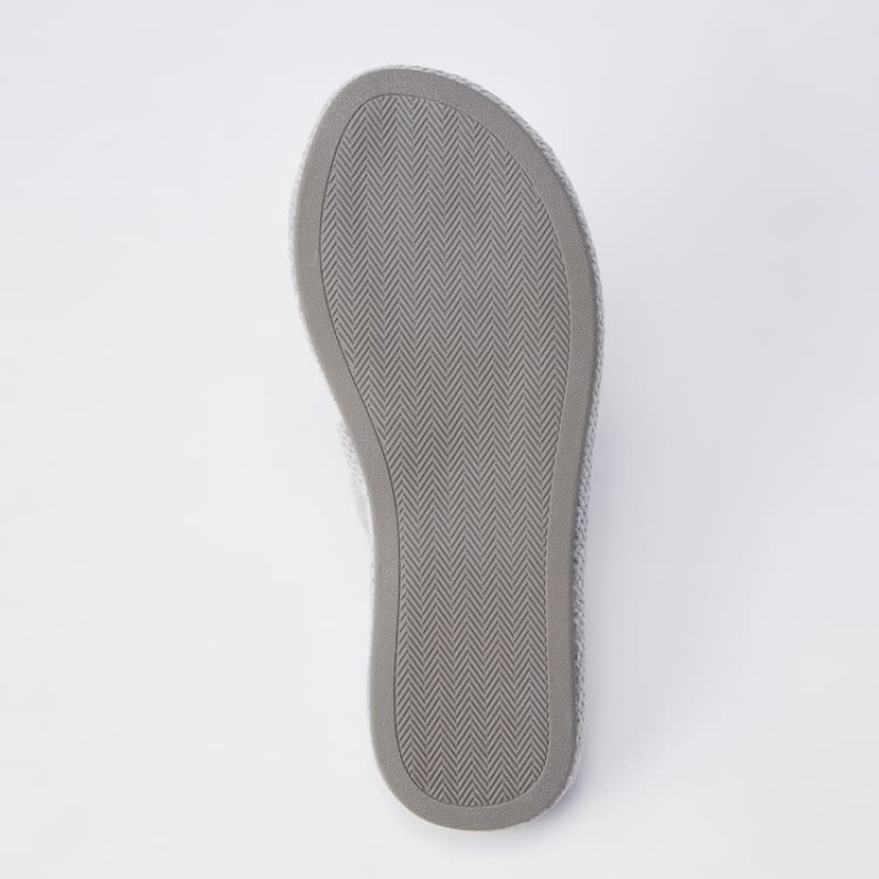 Pantuflas Uniqlo Open Puntera Waffle Hombre Gris | 4286ELUQI