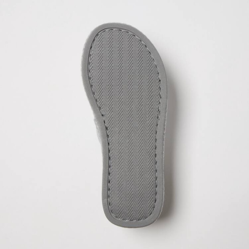 Pantuflas Uniqlo Open Puntera Waffle Mujer Gris | 3142LJCOT