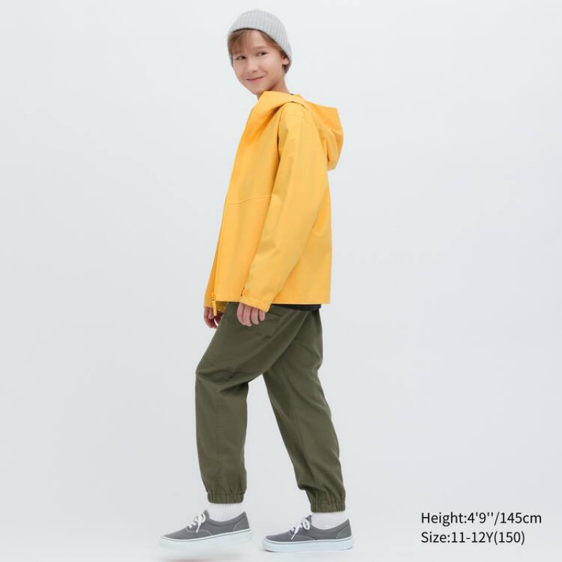 Parka Uniqlo Blocktech Encapuchado Niños Amarillo | 8127TSQGB