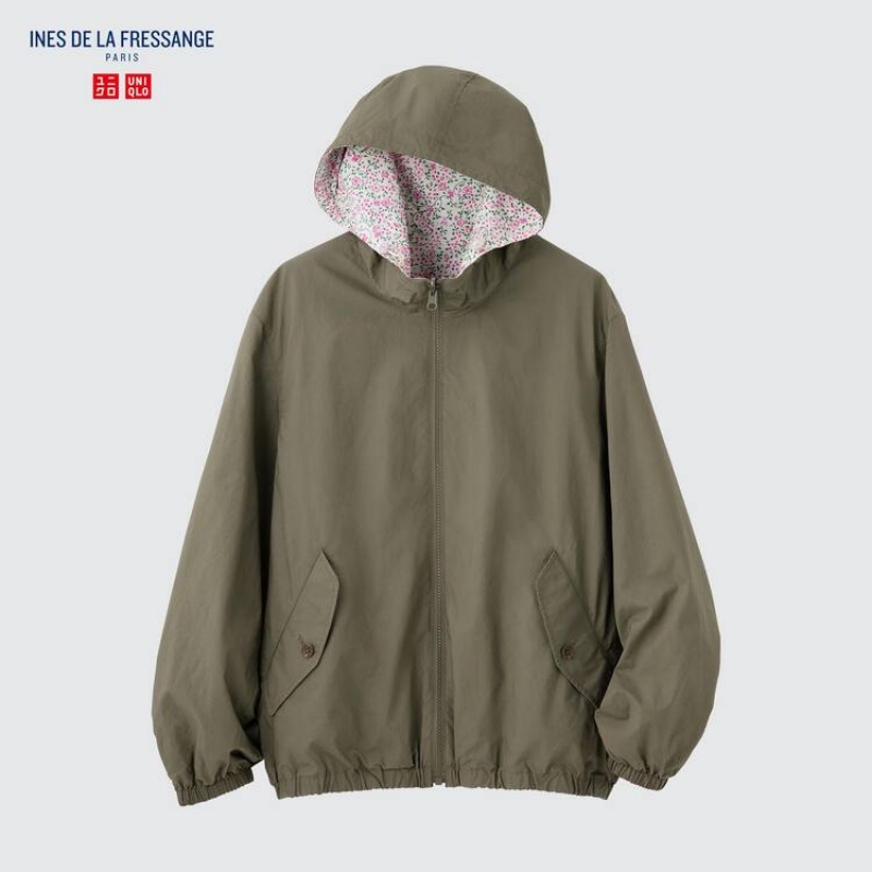 Parka Uniqlo Ines De La Fressange Reversible Mujer Verde Oliva | 6870IQGPO