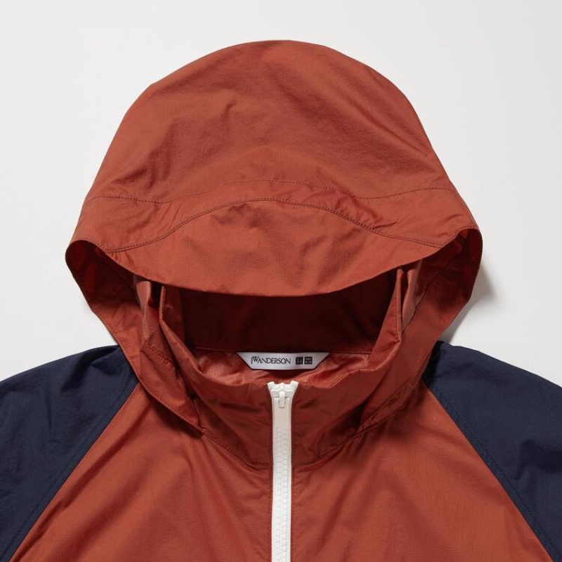 Parka Uniqlo Jw Anderson Colour Block Uv Protection Hombre Rojas | 6051CGWNI