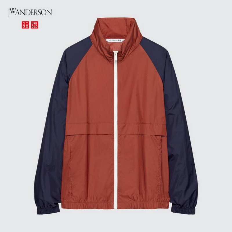 Parka Uniqlo Jw Anderson Colour Block Uv Protection Hombre Rojas | 6051CGWNI