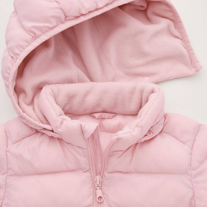 Parka Uniqlo Light Warm Acolchado Washable Zipped Bebe Rosas | 3012SMRKP