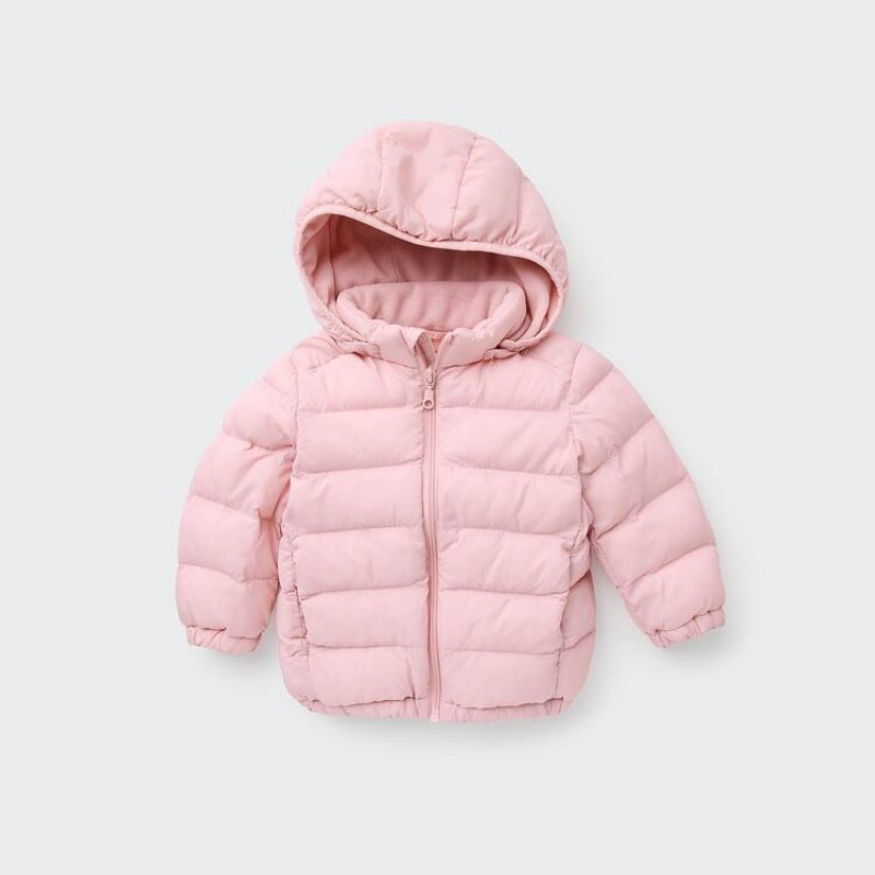 Parka Uniqlo Light Warm Acolchado Washable Zipped Bebe Rosas | 3012SMRKP