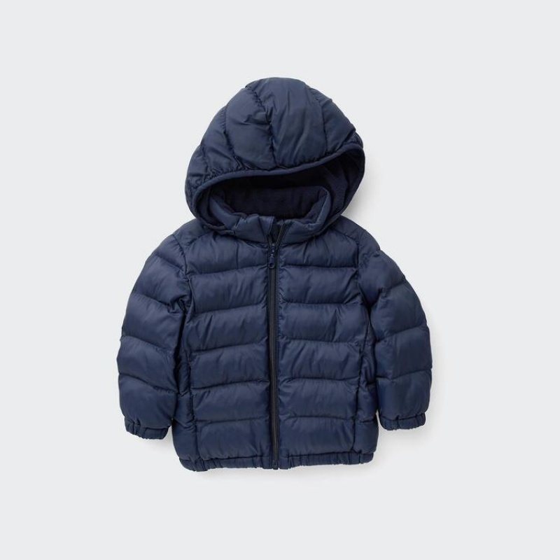 Parka Uniqlo Light Warm Acolchado Washable Zipped Bebe Azul Marino | 3968EJXZU