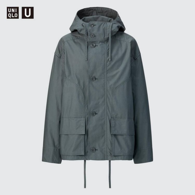 Parka Uniqlo U Relaxed Mujer Gris Oscuro | 4091TJPWU