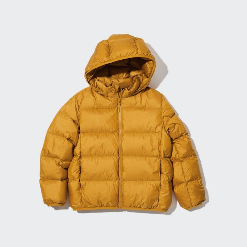 Parka Uniqlo Ultra Light Down Encapuchado Niños Amarillo | 2598VNCOE