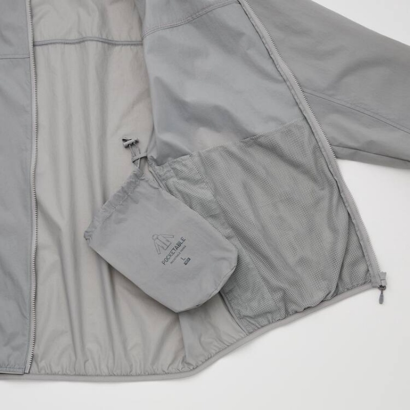 Parka Uniqlo Uv Protection Pocketable Hombre Gris | 1679WLDQJ