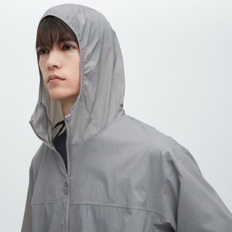 Parka Uniqlo Uv Protection Pocketable Hombre Gris | 1679WLDQJ