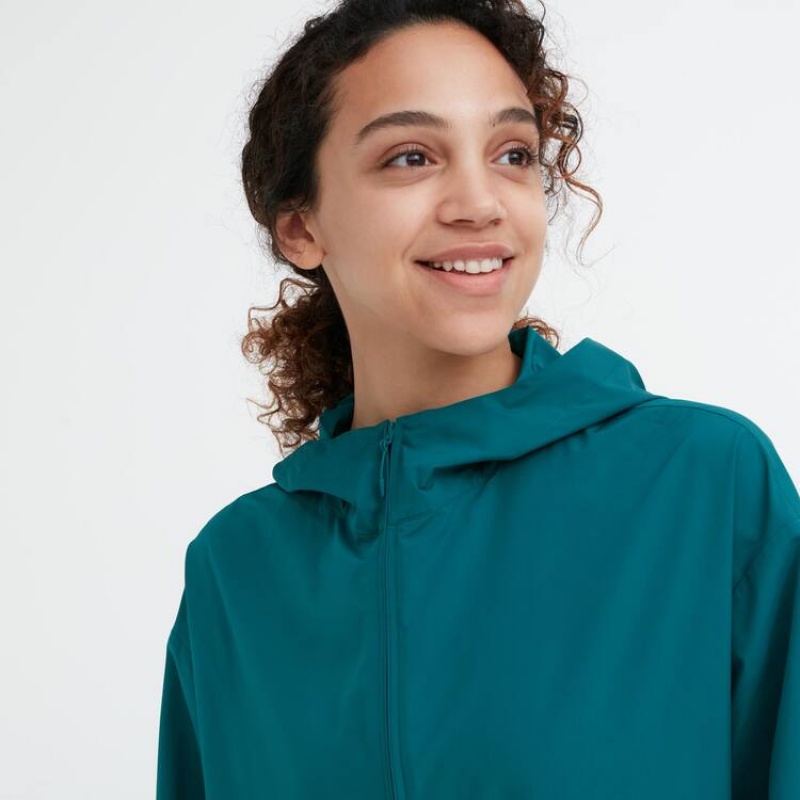 Parka Uniqlo Uv Protection Pocketable Mujer Azules | 9560UEMCK