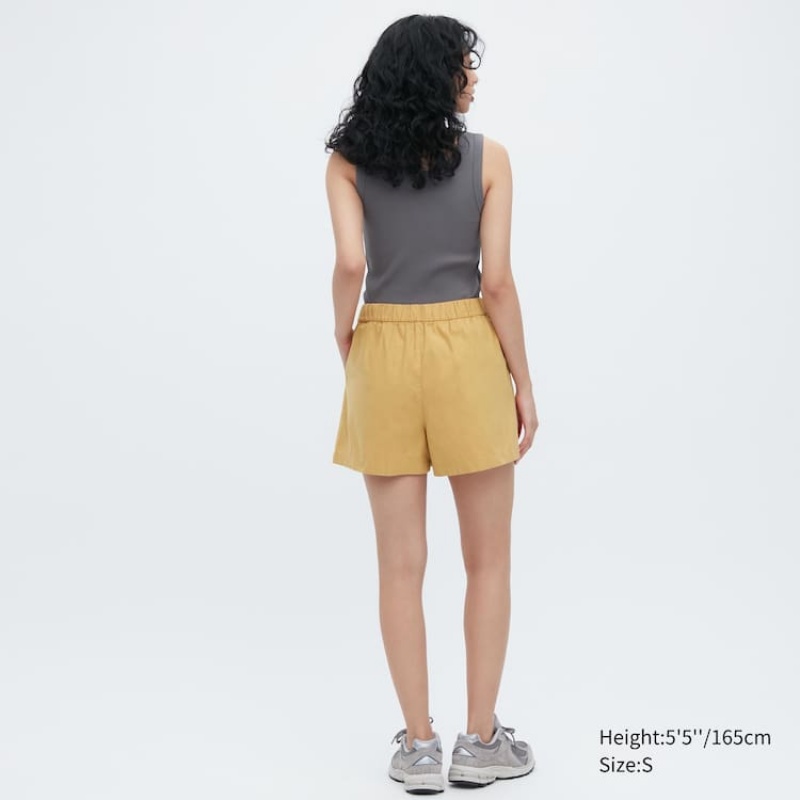 Ropa De Casa Uniqlo Algodon Easy Mujer Amarillo | 5963QCZAH