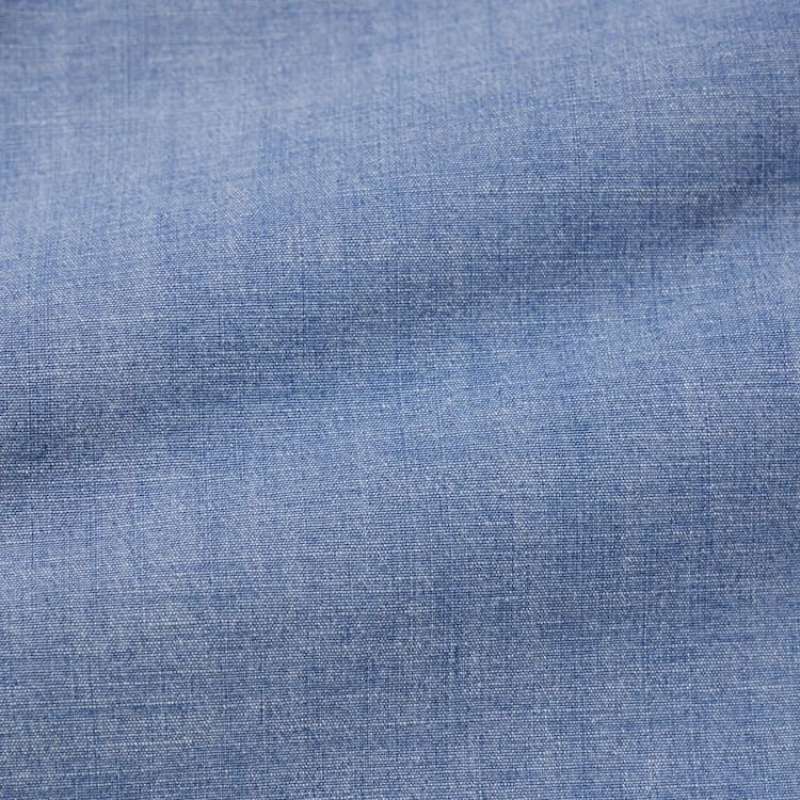 Ropa De Casa Uniqlo Chambray Stretch Easy Hombre Azules | 6251QVTEF