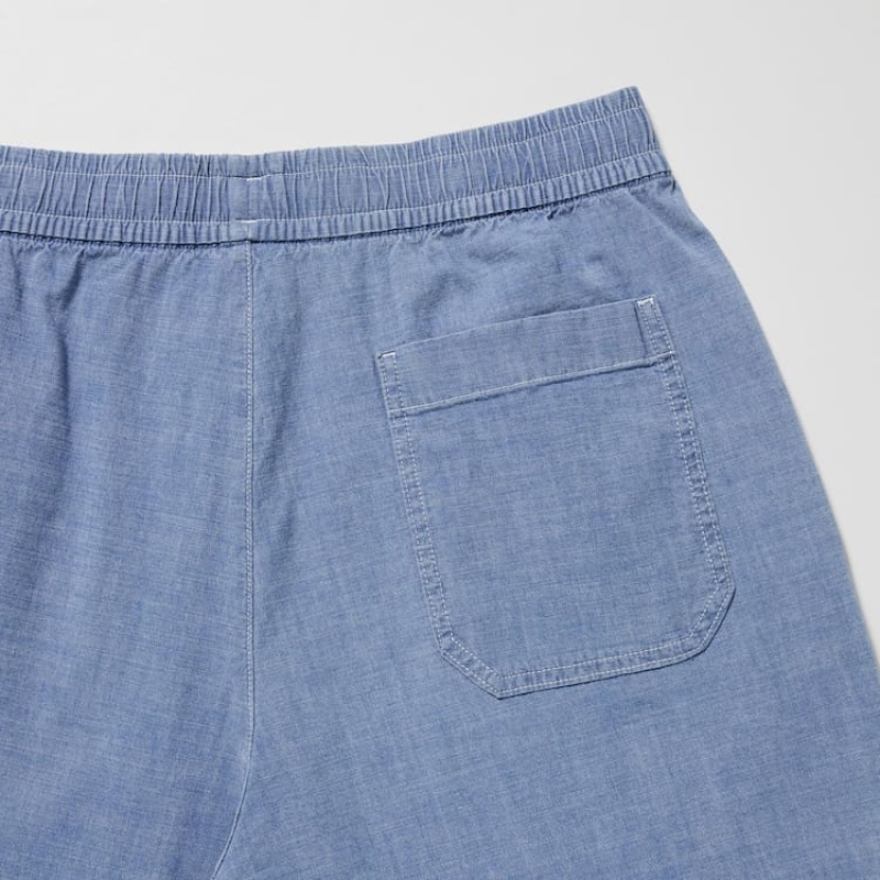 Ropa De Casa Uniqlo Chambray Stretch Easy Hombre Azules | 6251QVTEF