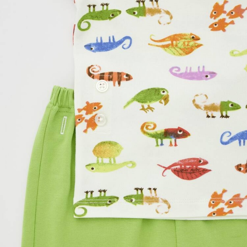 Ropa De Casa Uniqlo Dry Picturebook Ut Corta Sleeved Bebe Verde | 9804HDYQU