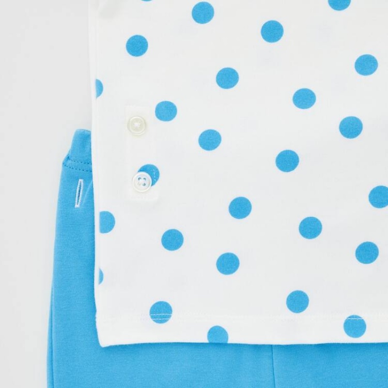 Ropa De Casa Uniqlo Dry Picturebook Ut Corta Sleeved Bebe Azules Blancas | 6045WEHFP