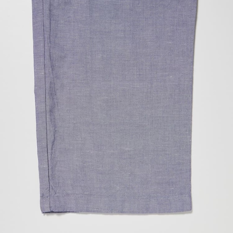 Ropa De Casa Uniqlo Linen Blend Easy Mujer Gris | 7920WCVOL