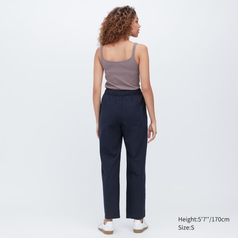 Ropa De Casa Uniqlo Seersucker Easy Mujer Gris Oscuro | 4652RWUYX