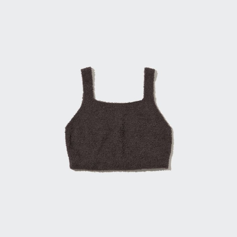 Ropa De Casa Uniqlo Soft Fluffy Relaxed Fitlette Mujer Marrones Oscuro | 7923BEMNZ