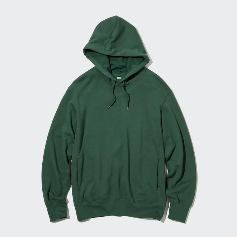 Ropa De Casa Uniqlo Sweat Pullover Hombre Verde Oscuro | 6381CAWLY