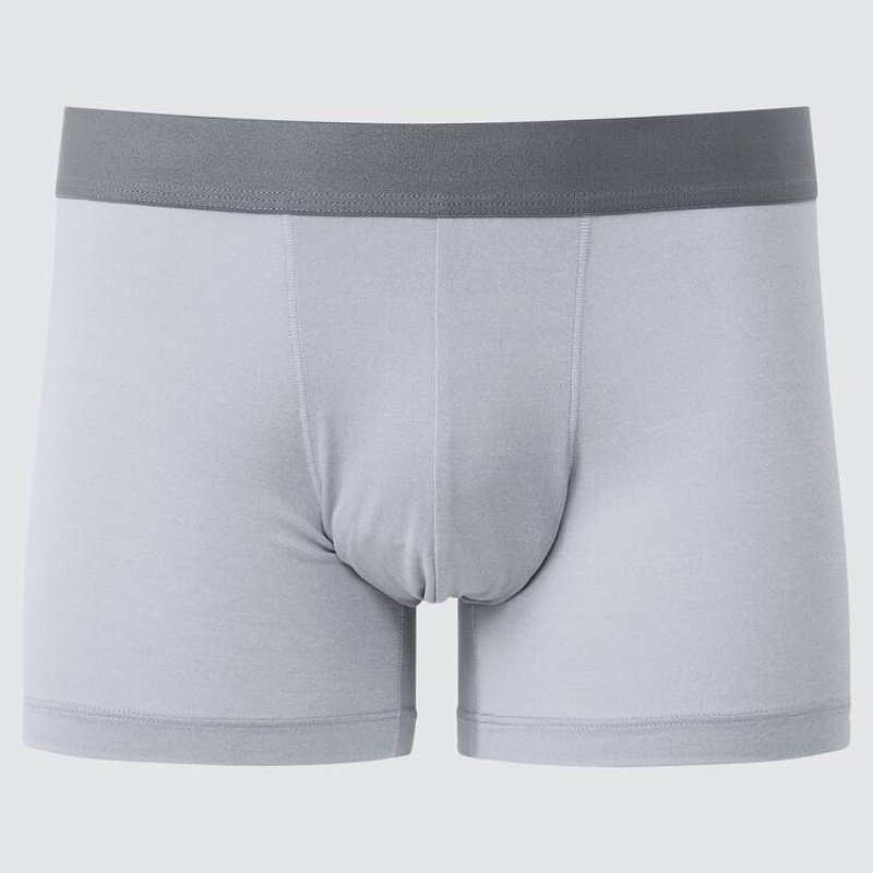 Ropa Interior Uniqlo Airism Heather Low Rise Boxer Hombre Gris Claro | 3059TSILP