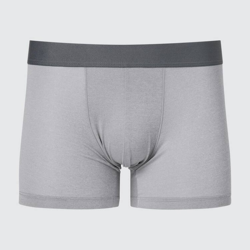 Ropa Interior Uniqlo Airism Heather Low Rise Boxers Hombre Gris Claro | 4251SZUMN