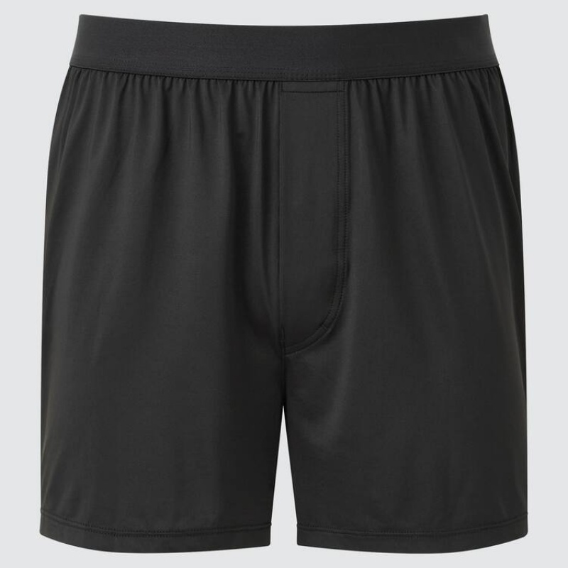 Ropa Interior Uniqlo Airism Loose Fit Boxers Hombre Negras | 2739COZLS