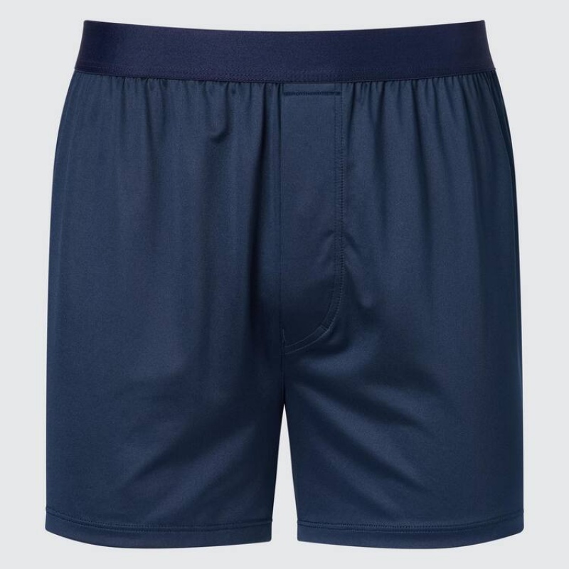 Ropa Interior Uniqlo Airism Loose Fit Boxers Hombre Azul Marino | 2305CHSOJ