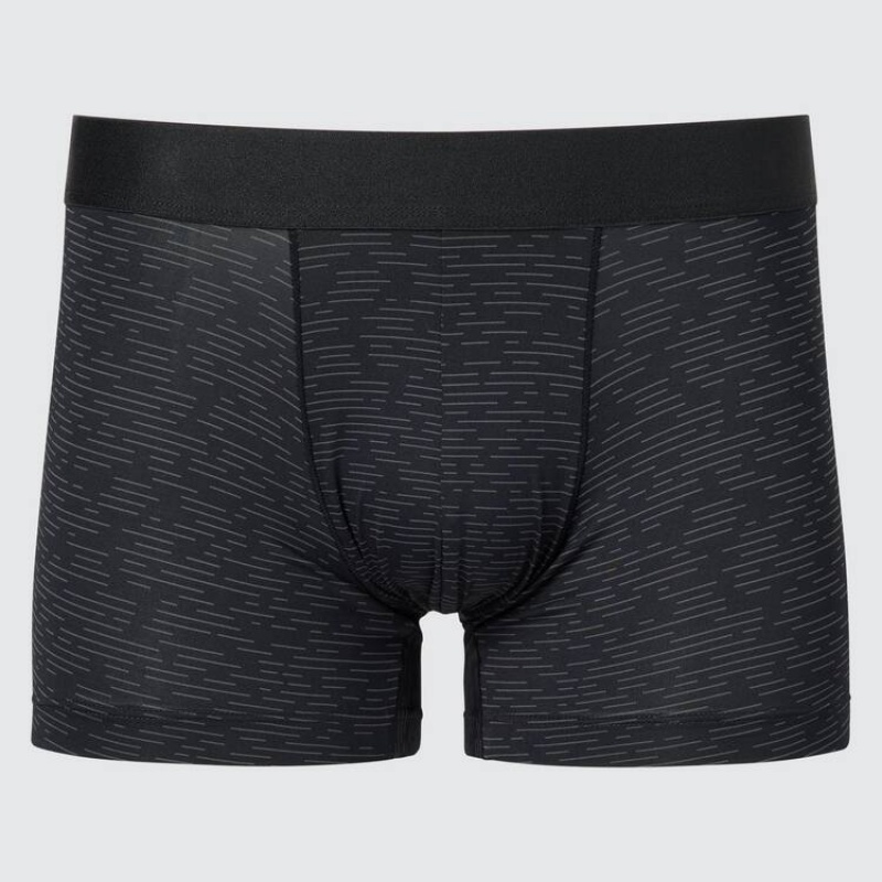 Ropa Interior Uniqlo Airism Low Rise Boxers Hombre Negras | 7325NCBOV