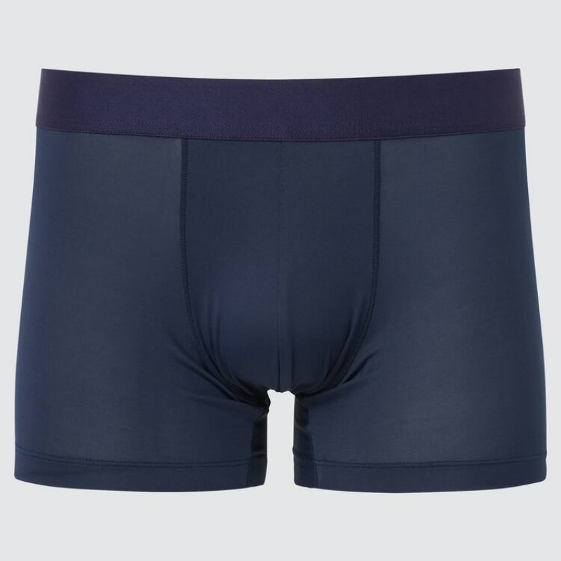 Ropa Interior Uniqlo Airism Low Rise Boxers Hombre Azul Marino | 7846FPOXE