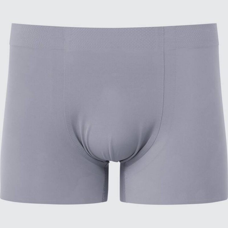 Ropa Interior Uniqlo Airism Ultra Seamless Boxer Hombre Gris | 1286LMTPN