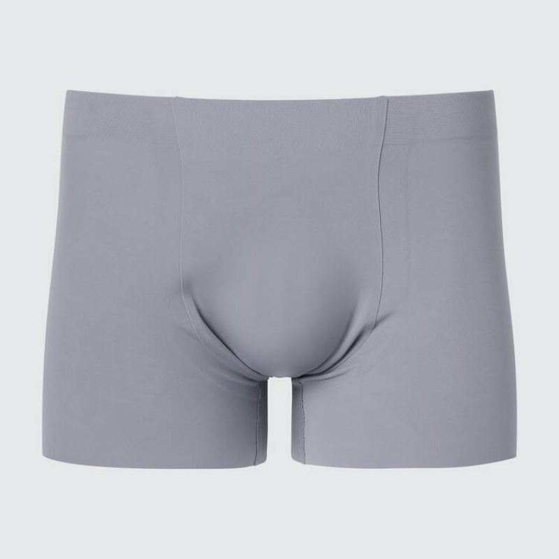 Ropa Interior Uniqlo Airism Ultra Seamless Boxers Hombre Gris | 6327FCRLY