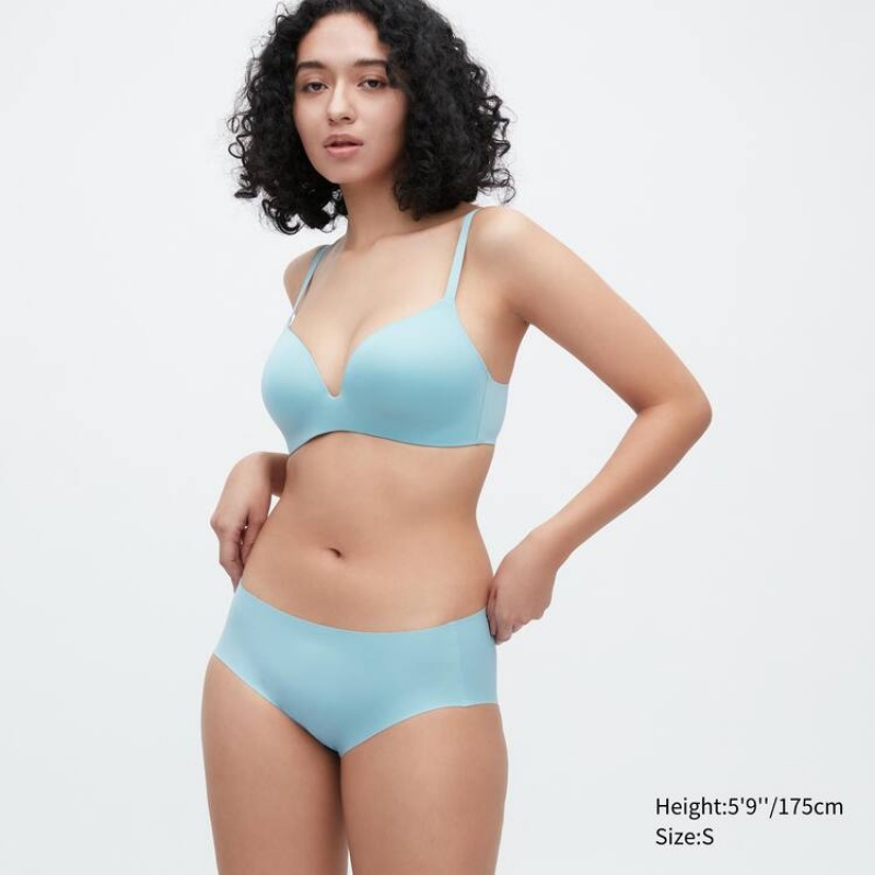 Ropa Interior Uniqlo Airism Ultra Seamless Hiphugger Mujer Azules | 5792KNHMO