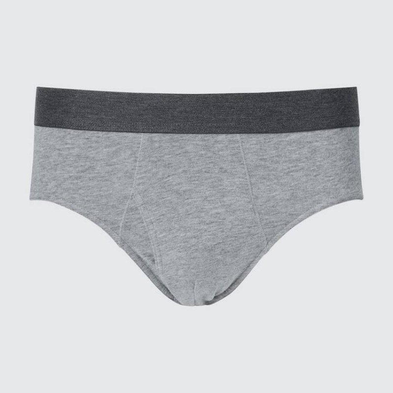 Ropa Interior Uniqlo Briefs Hombre Gris | 3854KUIDO