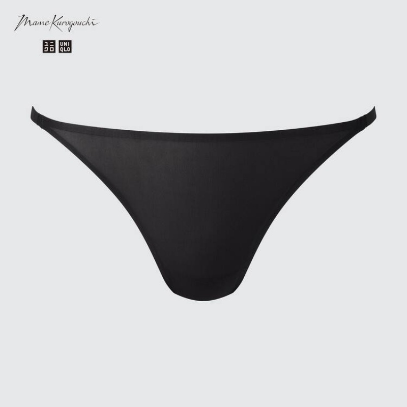 Ropa Interior Uniqlo Mame Kurogouchi Sheer Tanga Mujer Negras | 8043PNITJ