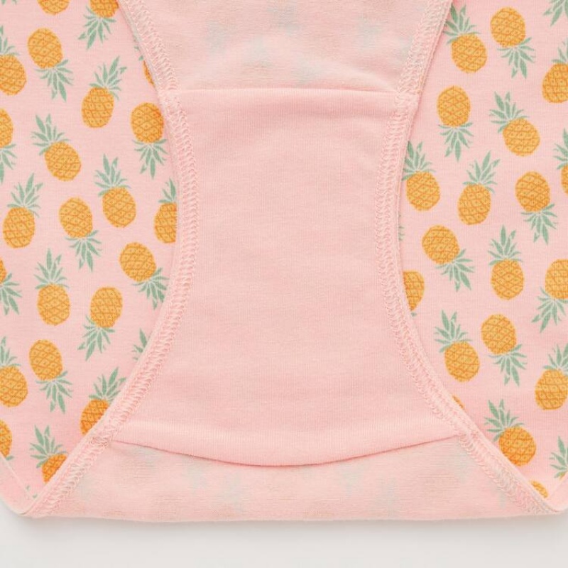 Ropa Interior Uniqlo Mid Rise Fruit Print Mujer Rosas | 6975BLWMN