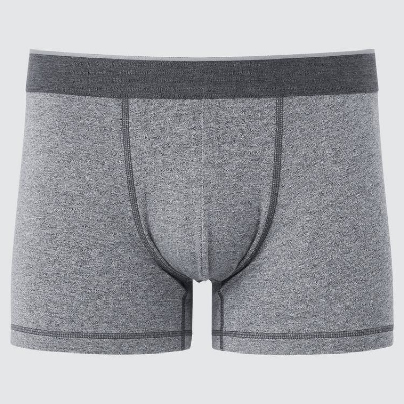 Ropa Interior Uniqlo Supima Algodon Low Rise Boxer Hombre Gris | 2407UFJRB