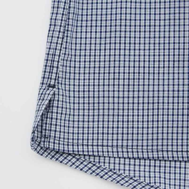 Ropa Interior Uniqlo Woven Checked Boxer Hombre Azul Marino | 6493PKLCY