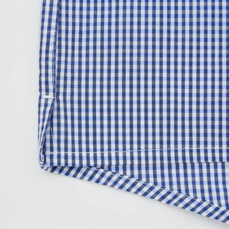 Ropa Interior Uniqlo Woven Multicoloured Checked Boxer Hombre Azules | 1678BZSQY