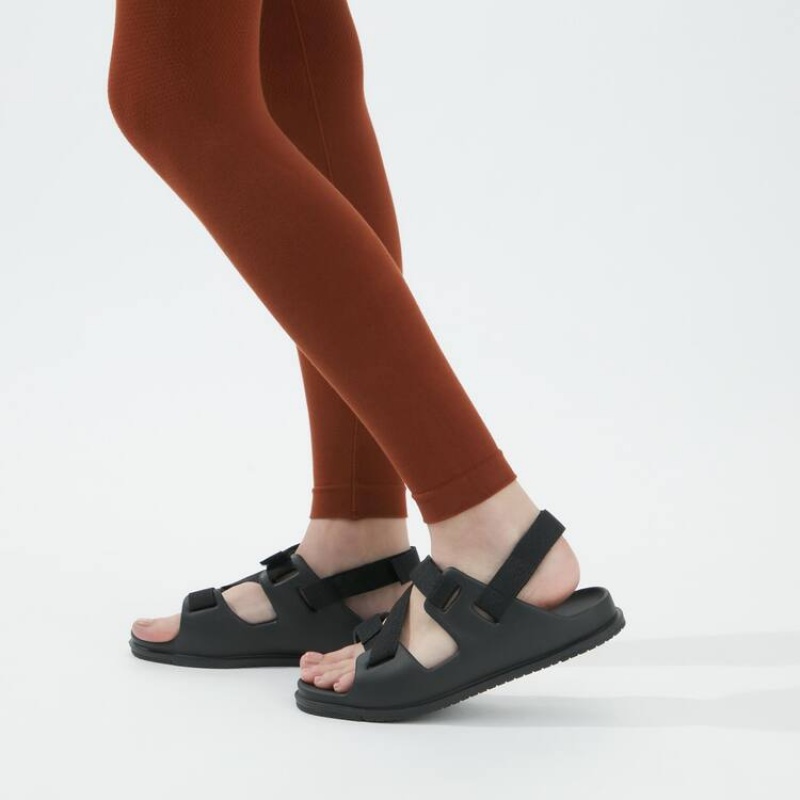 Sandalias Uniqlo U Mujer Negras | 8312AVSEZ