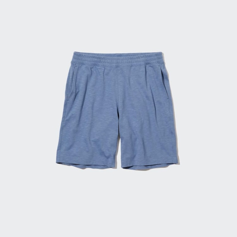 Short Uniqlo Airism Algodon Hombre Azules | 7346UCAMZ