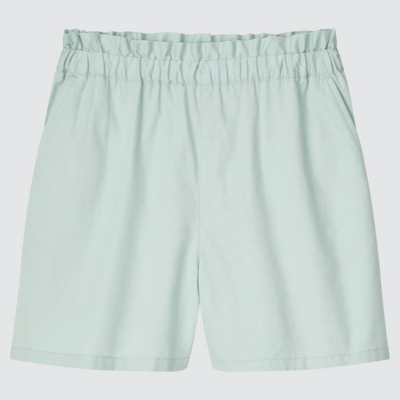 Short Uniqlo Algodon Easy Niños Verde | 1980FZUKS