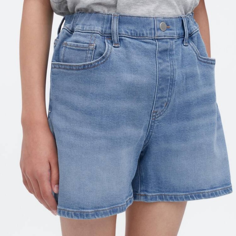 Short Uniqlo Denim Niños Azules | 6397URQGT