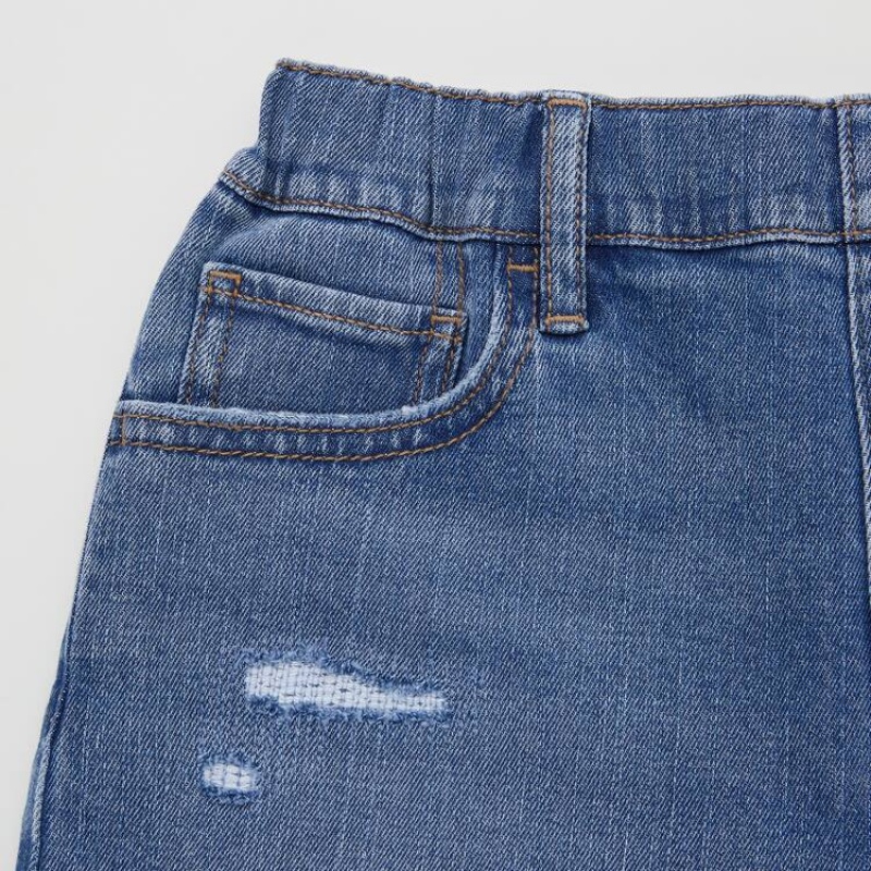 Short Uniqlo Distressed Denim Niños Azules | 3208JAMDX