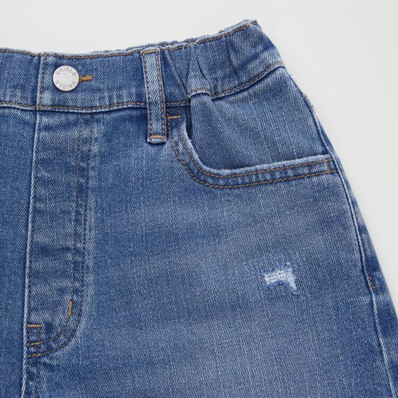 Short Uniqlo Distressed Denim Niños Azules | 3208JAMDX