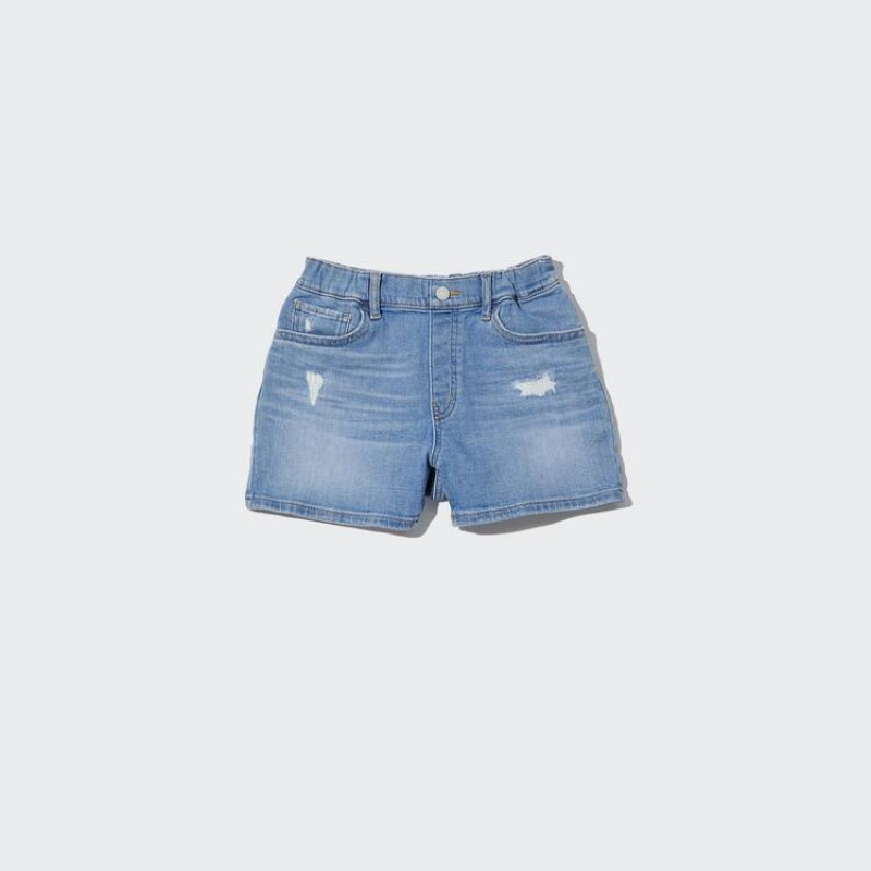 Short Uniqlo Distressed Denim Niños Azules | 3208JAMDX