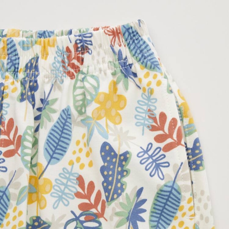 Short Uniqlo Dry Printed Easy Bebe Verde | 7482BJRHI