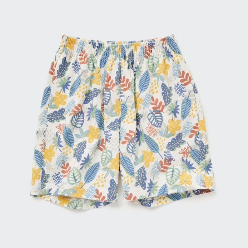 Short Uniqlo Dry Printed Easy Bebe Verde | 7482BJRHI