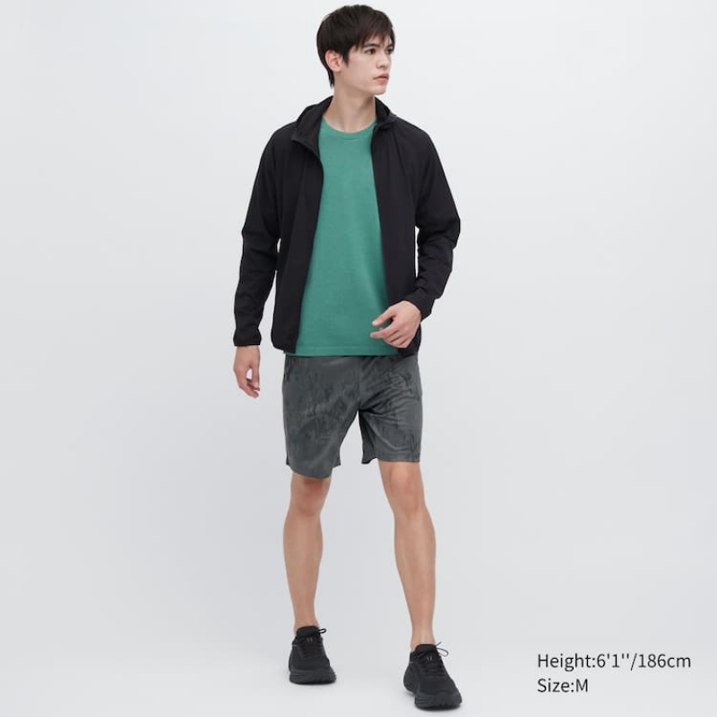 Short Uniqlo Dry-ex Printed Hombre Gris Oscuro | 1650YEQLH